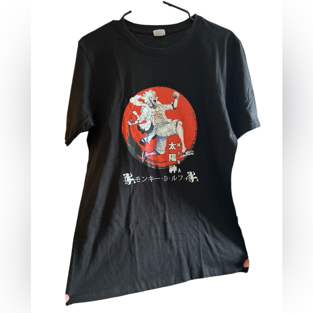 Black Graphic T-Shirt with one piece anime - Picture 1 of 1